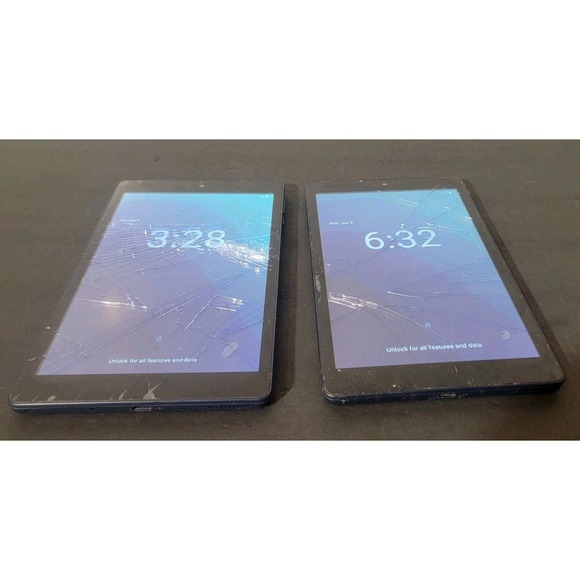 Lot Of (2) ONN 32G 8" Wi-Fi Kids Tablets Blue Android *Parts Or Repair* Bundle - Picture 2 of 6